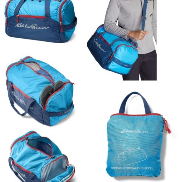 Eddie Bauer Bags Eddie Bauer Grayblue Rippac Stowaway Duffle Poshmark